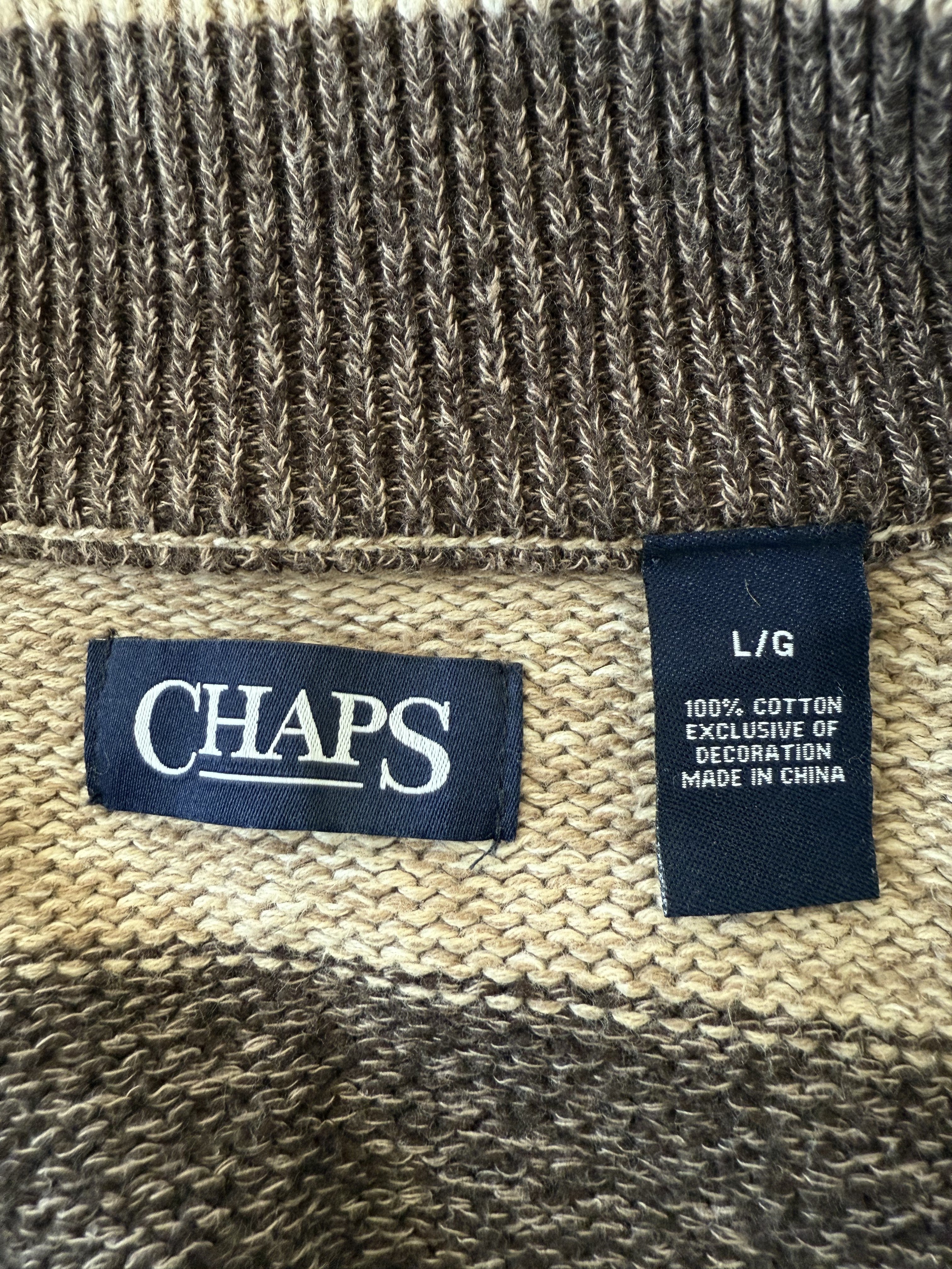 2000s Chaps Striped Sweater