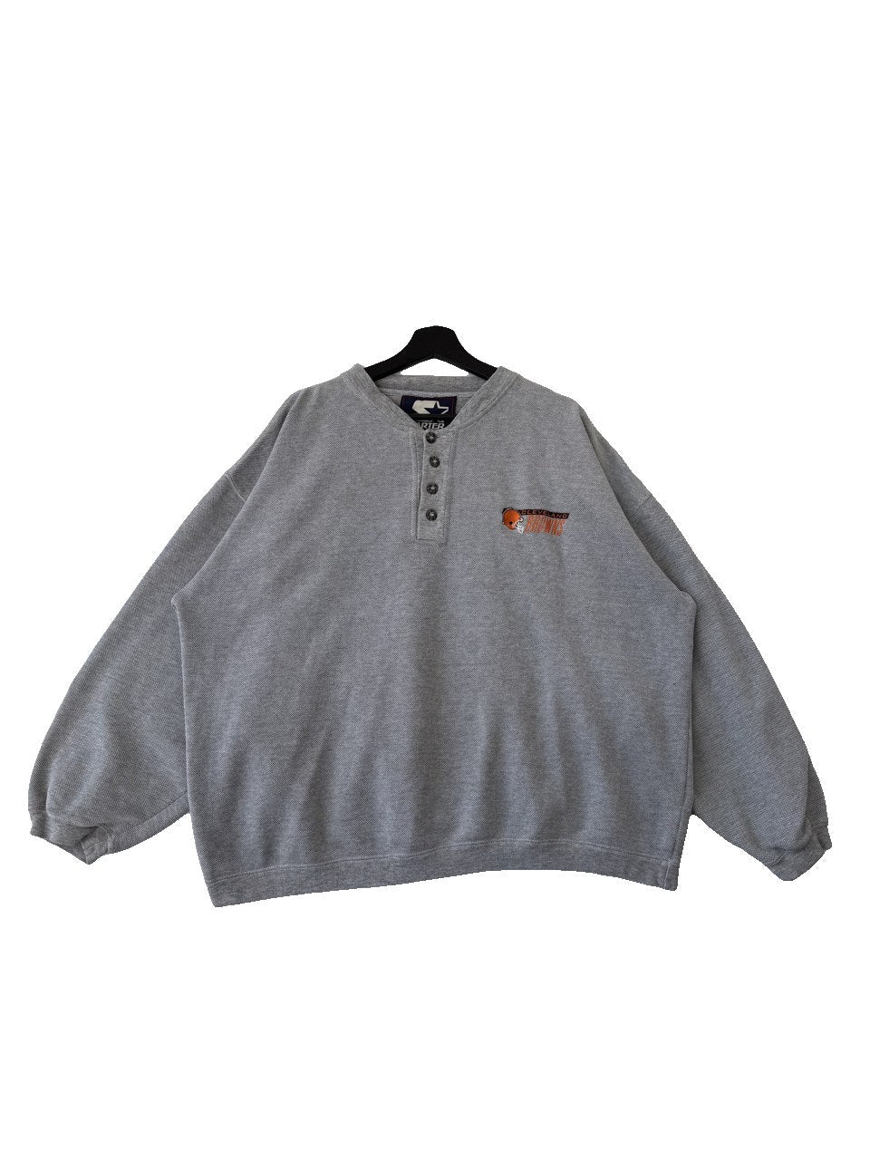 1990s Starter Browns Henley Sweatshirt