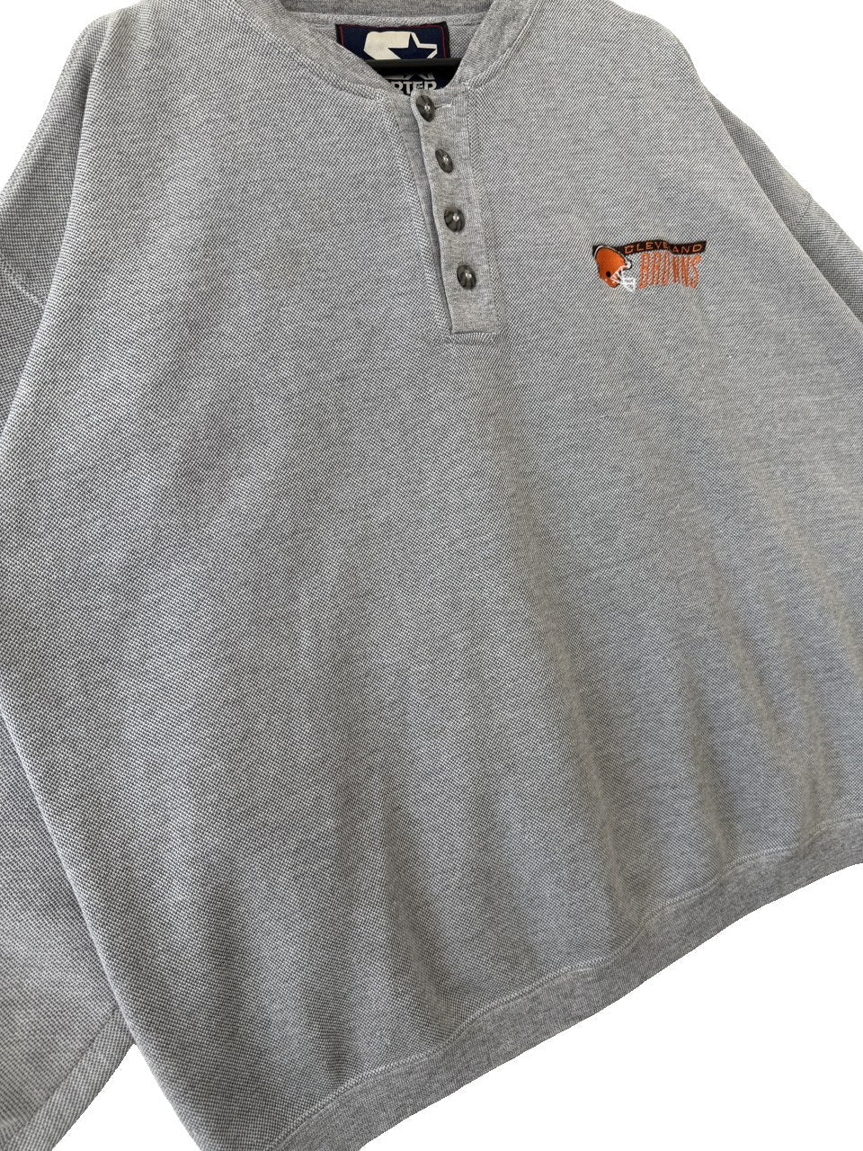 1990s Starter Browns Henley Sweatshirt