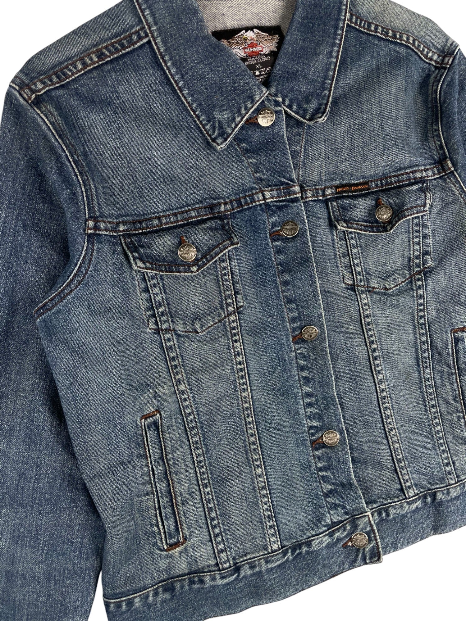 Veste en jean biker Harley-Davidson 2000s – vue 2