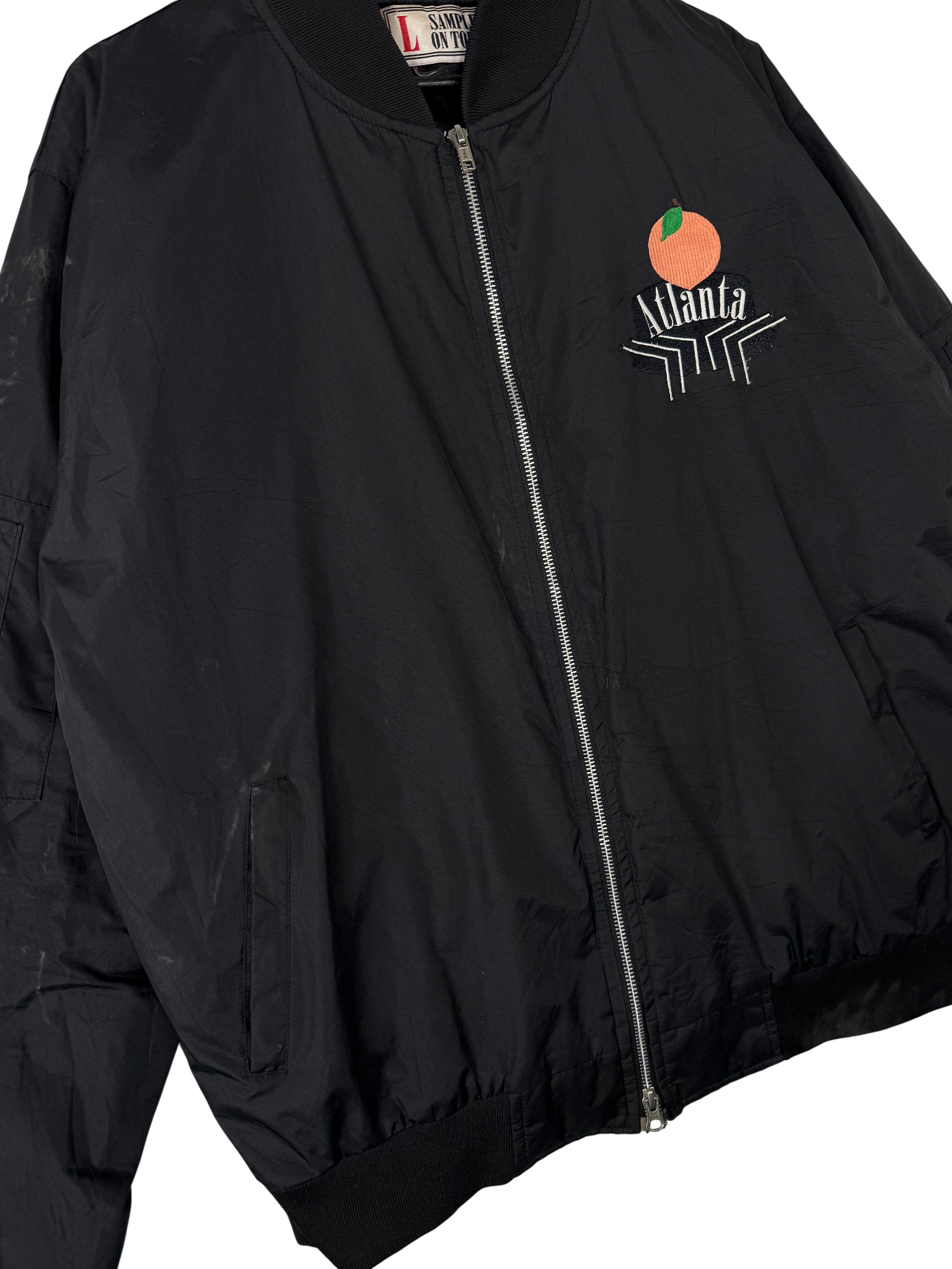 Blouson aviateur brodé Atlanta 1990s – vue 2