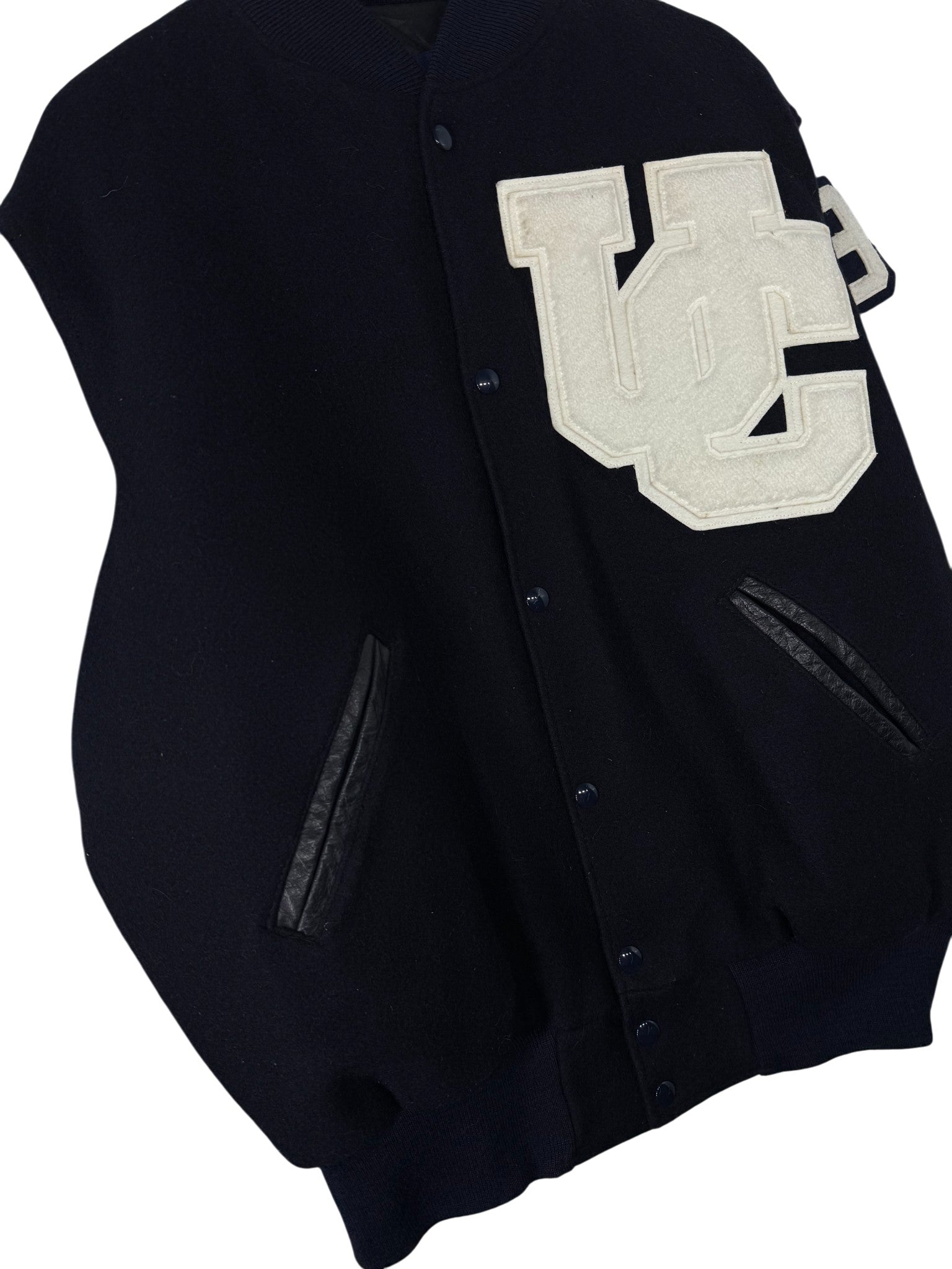 Veste universitaire graphique bleu marine – vue 2