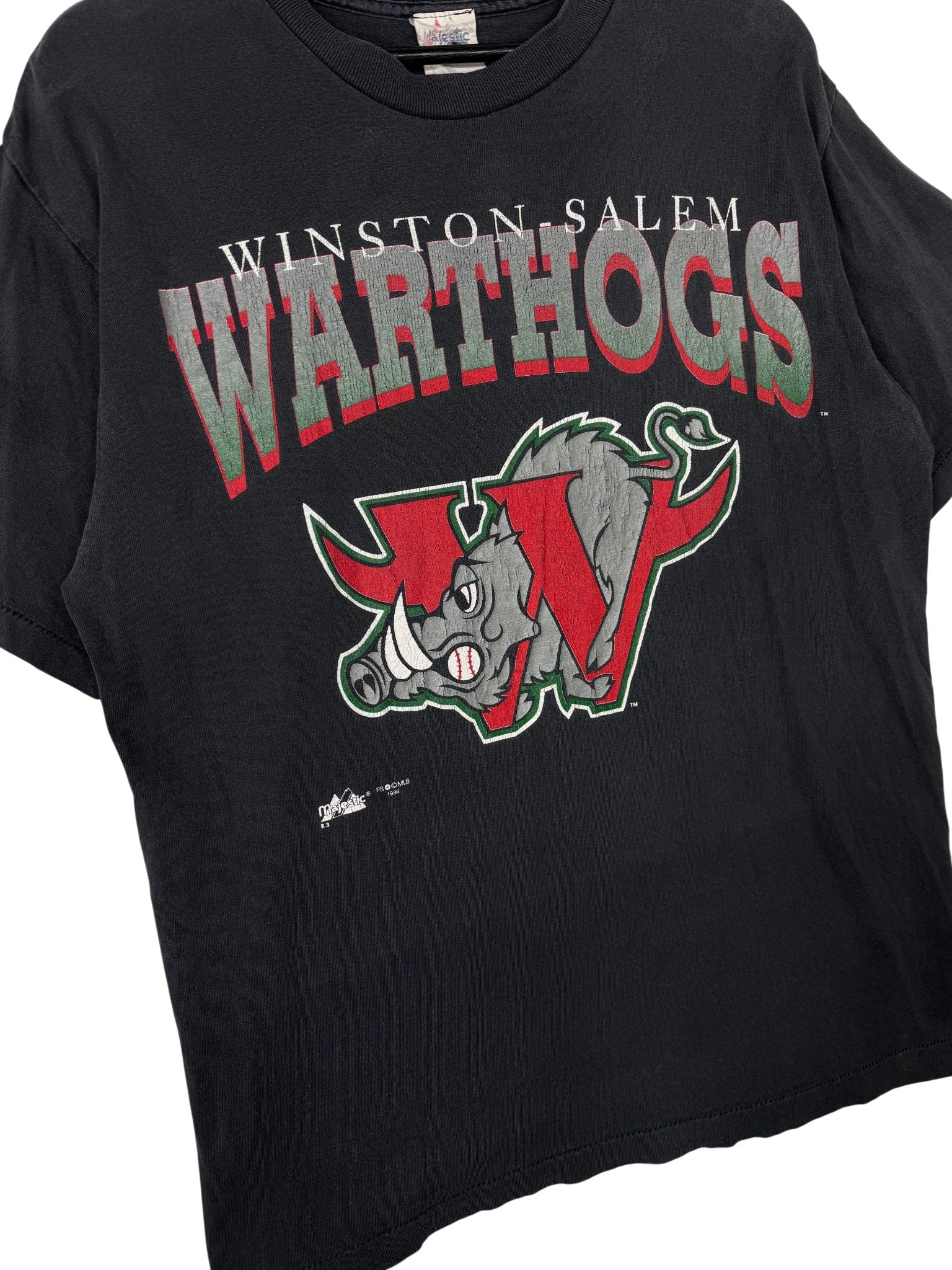 T-shirt Majestic Winston-Salem Warthogs 1996 – vue 2