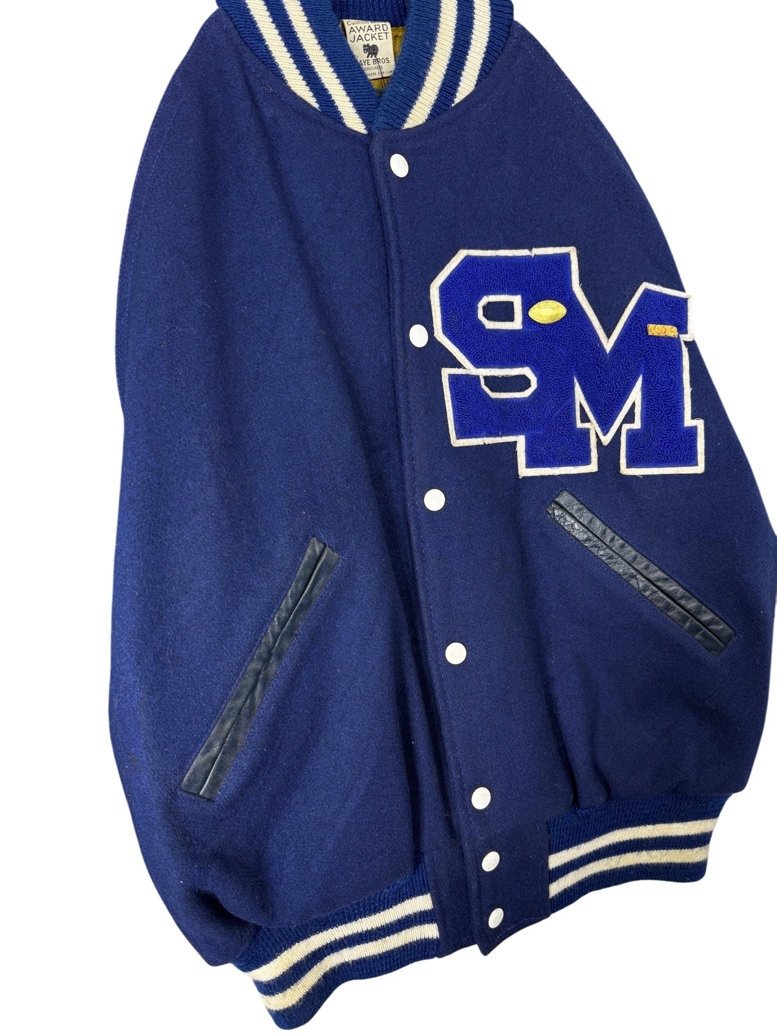Veste universitaire sport bleu marine – vue 2