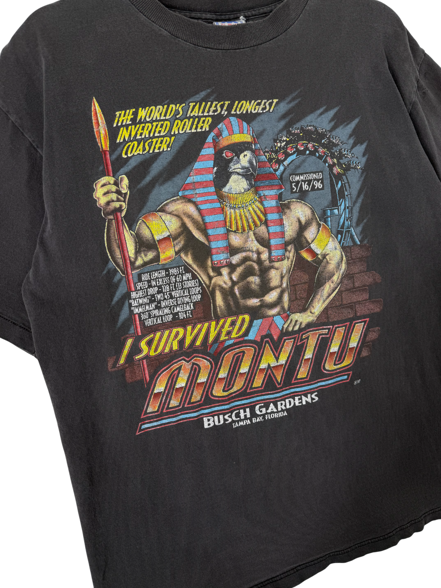 T-shirt I Survived Montu 1996 – vue 2