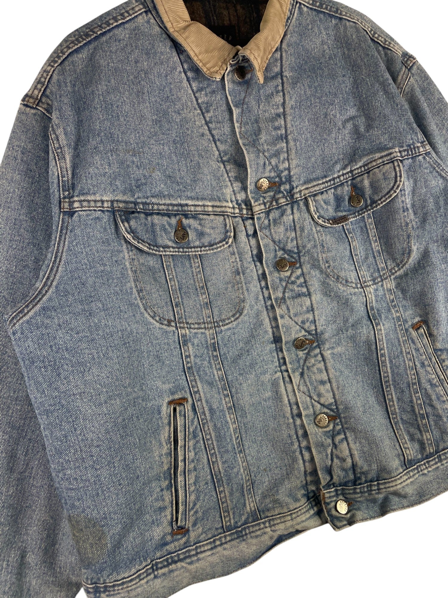 Veste en jean doublée Lee 1990s – vue 2